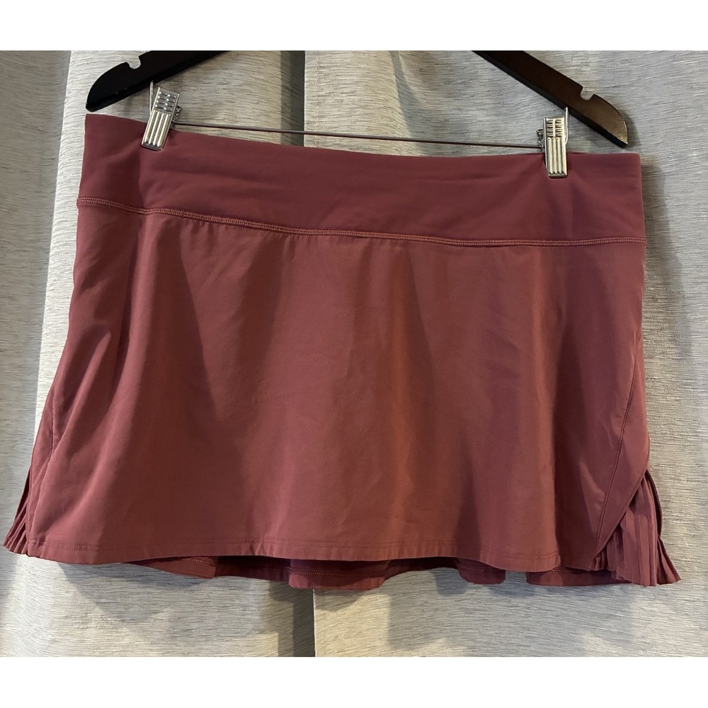 Lululemon Play Off The Pleats Skirt Skort Misty Merlot Pink Womens Size 12